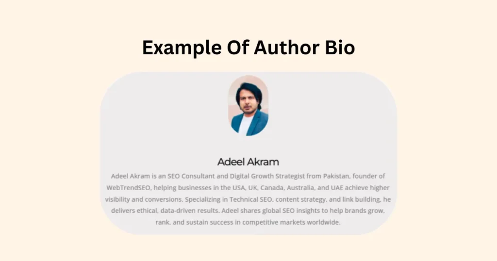 author info with credentials EEAT