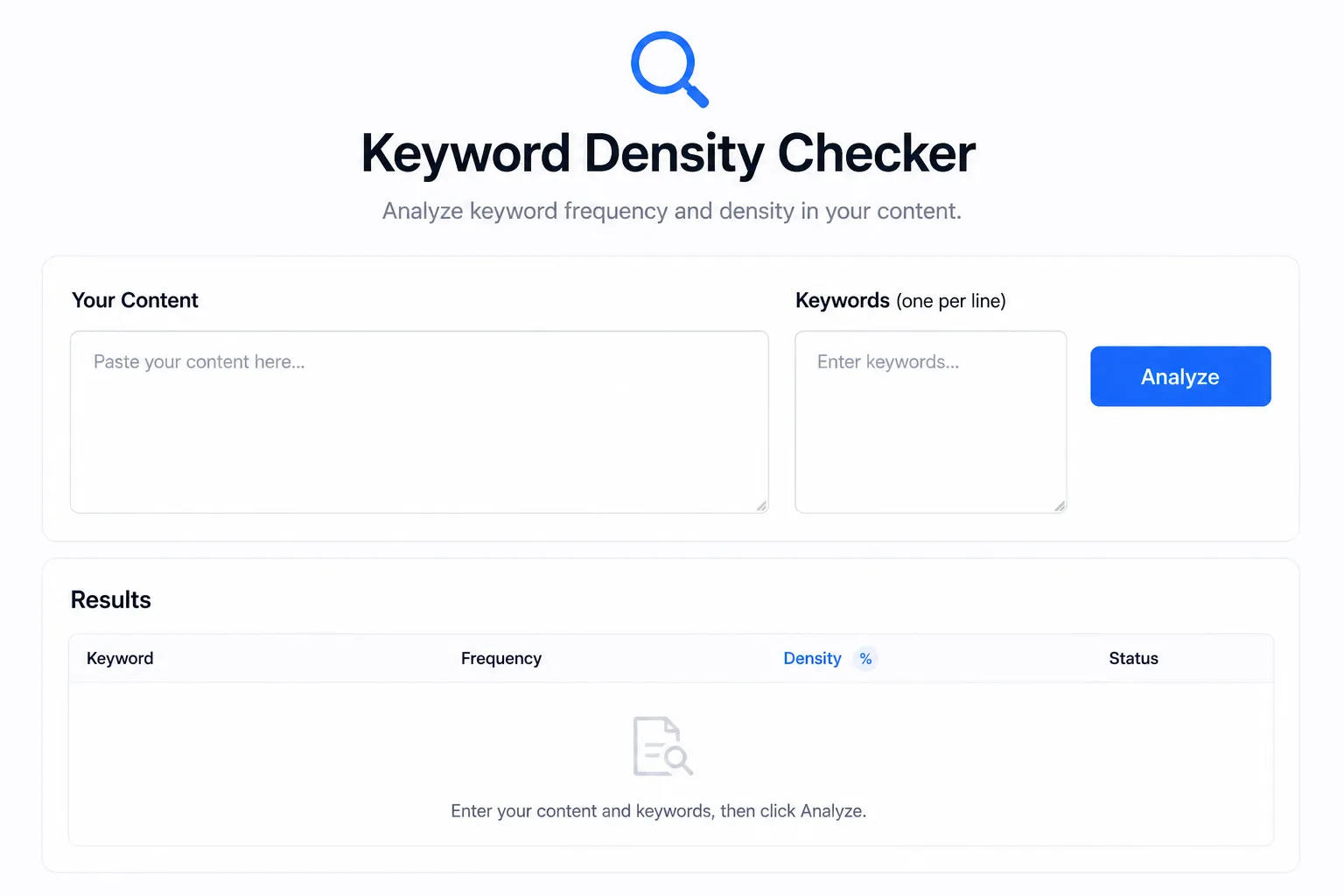 Keyword Density Checker