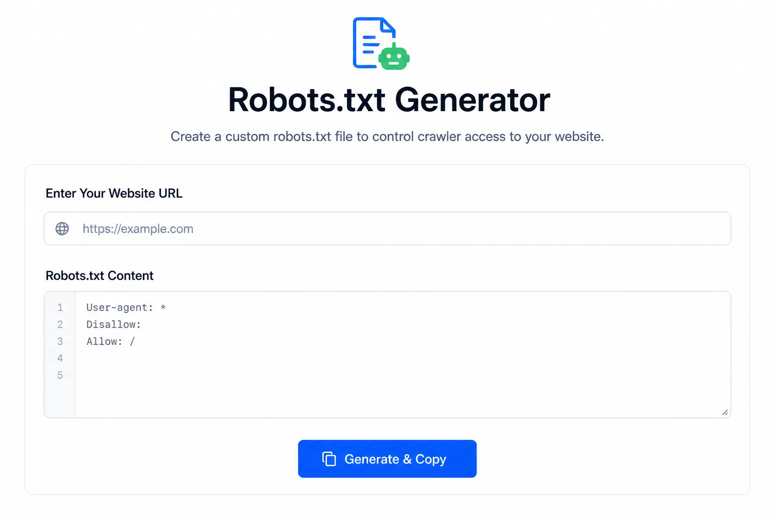 Robots.txt Generator