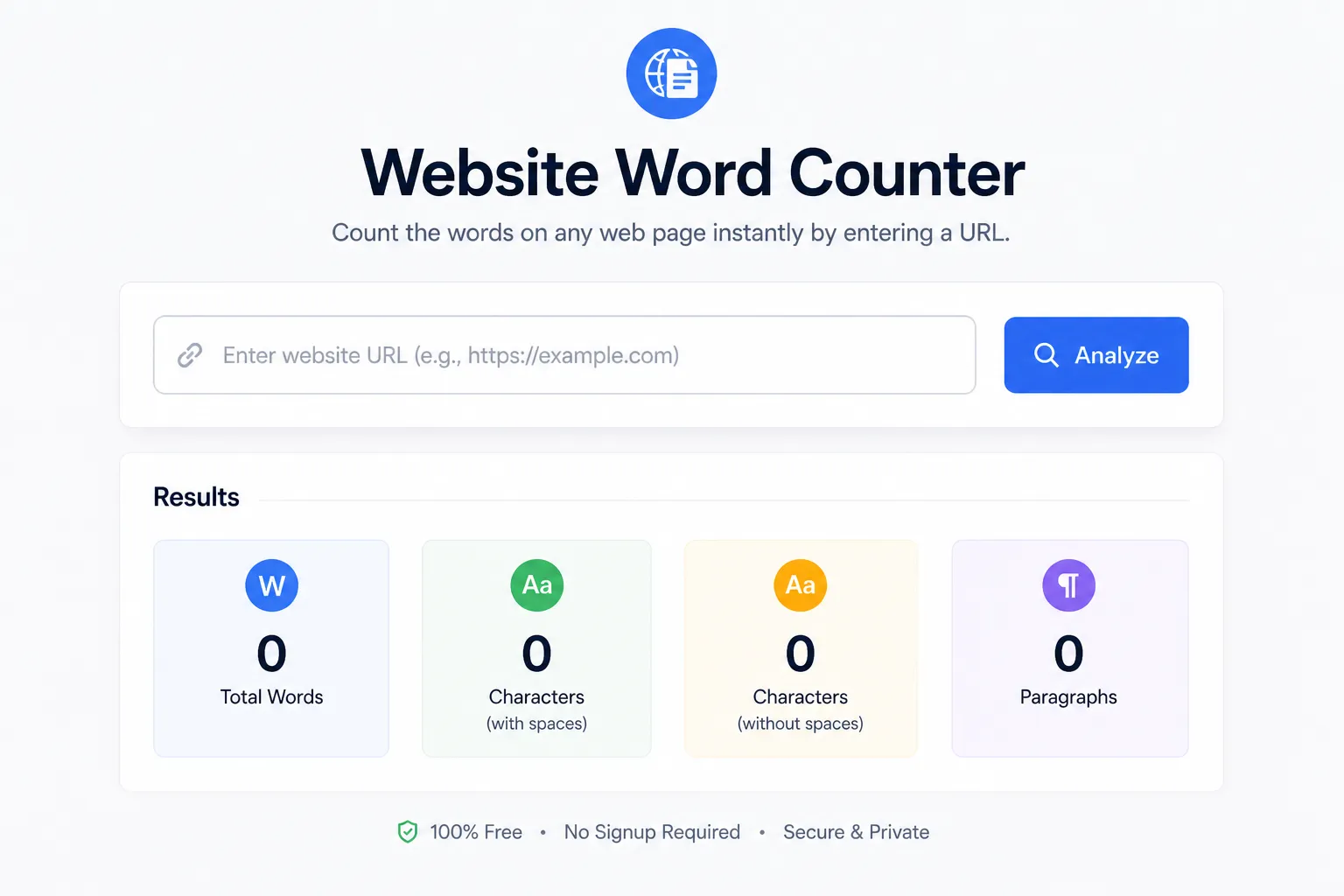 Website Word Counter
