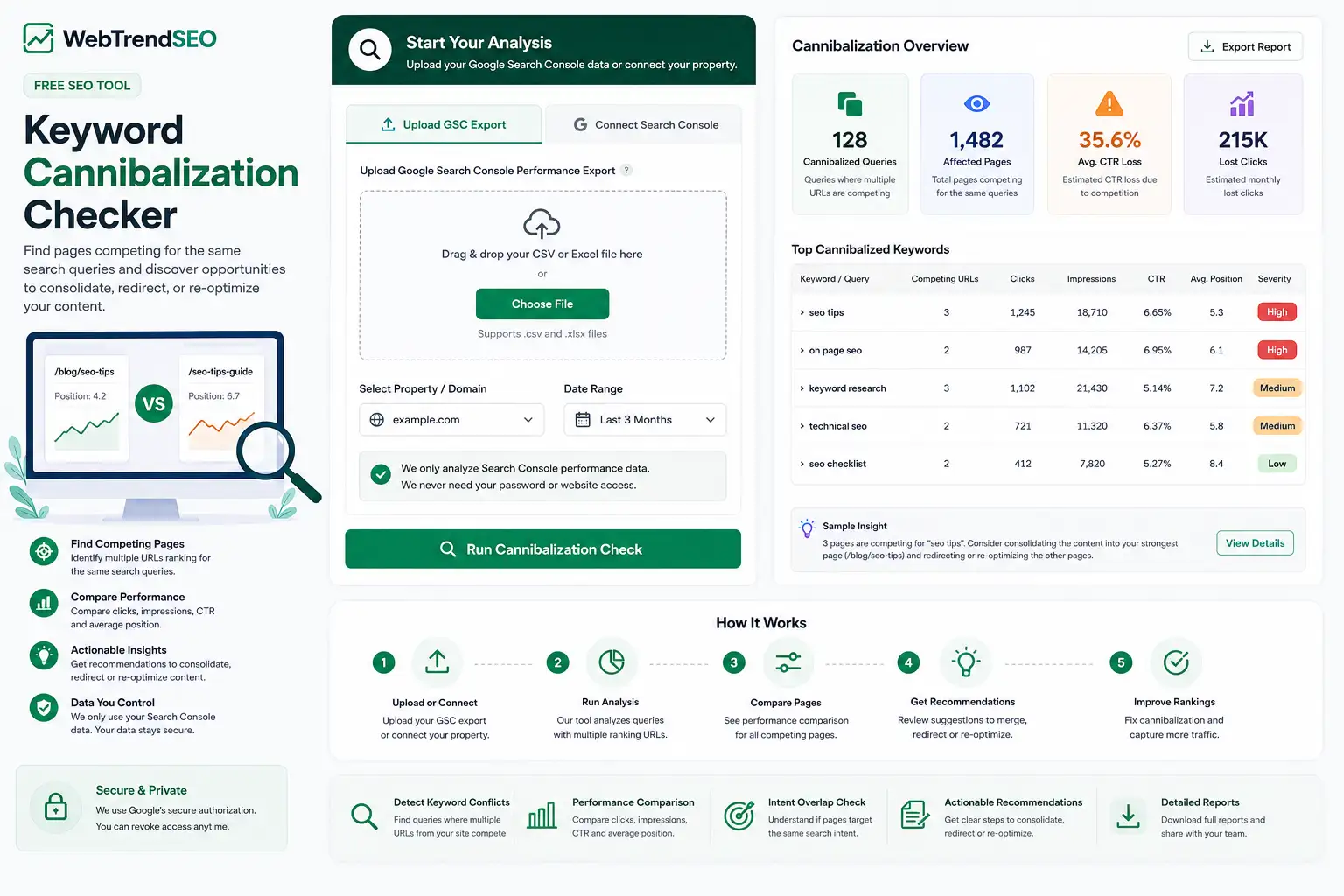 Keyword Cannibalization Checker