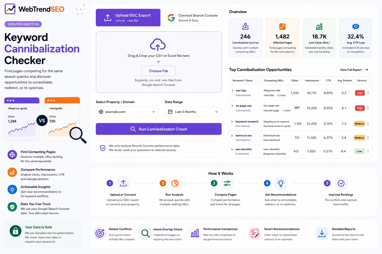 Keyword Cannibalization Checker