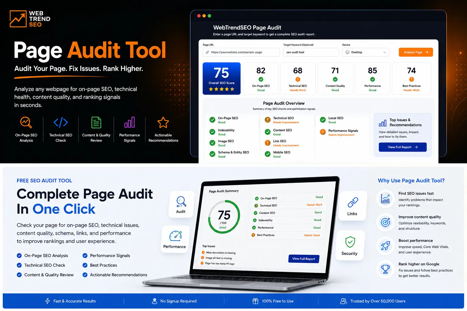 Page Audit Tool