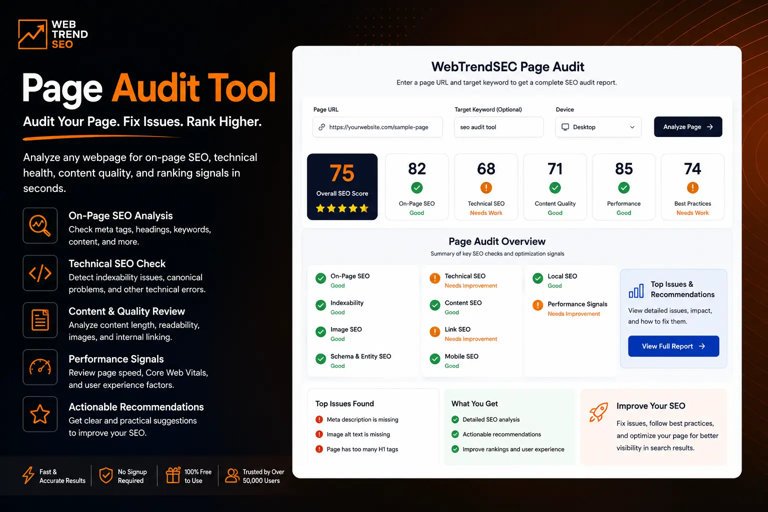 Page Audit Tool