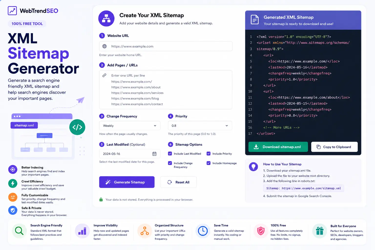 XML Sitemap Generator