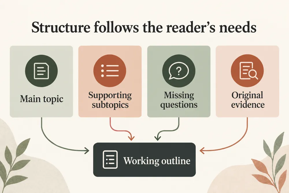 Content brief planning signals and findings illustrated