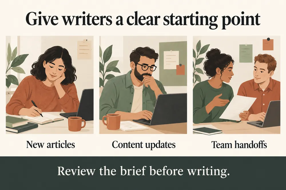 Content brief planning use cases for website owners and SEO teams