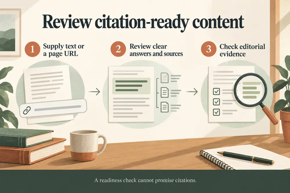 AI citation readiness review workflow and practical review steps