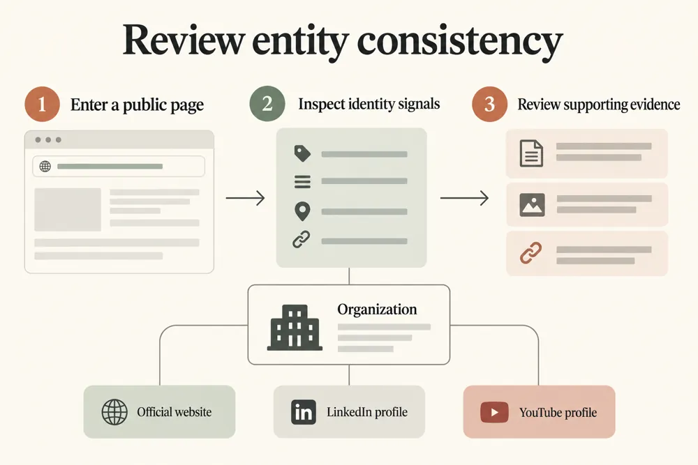 Brand entity consistency checking workflow and practical review steps