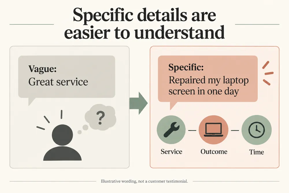 Review readability checking signals and findings illustrated